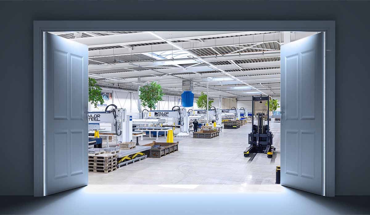 Blick in die Laserhalle